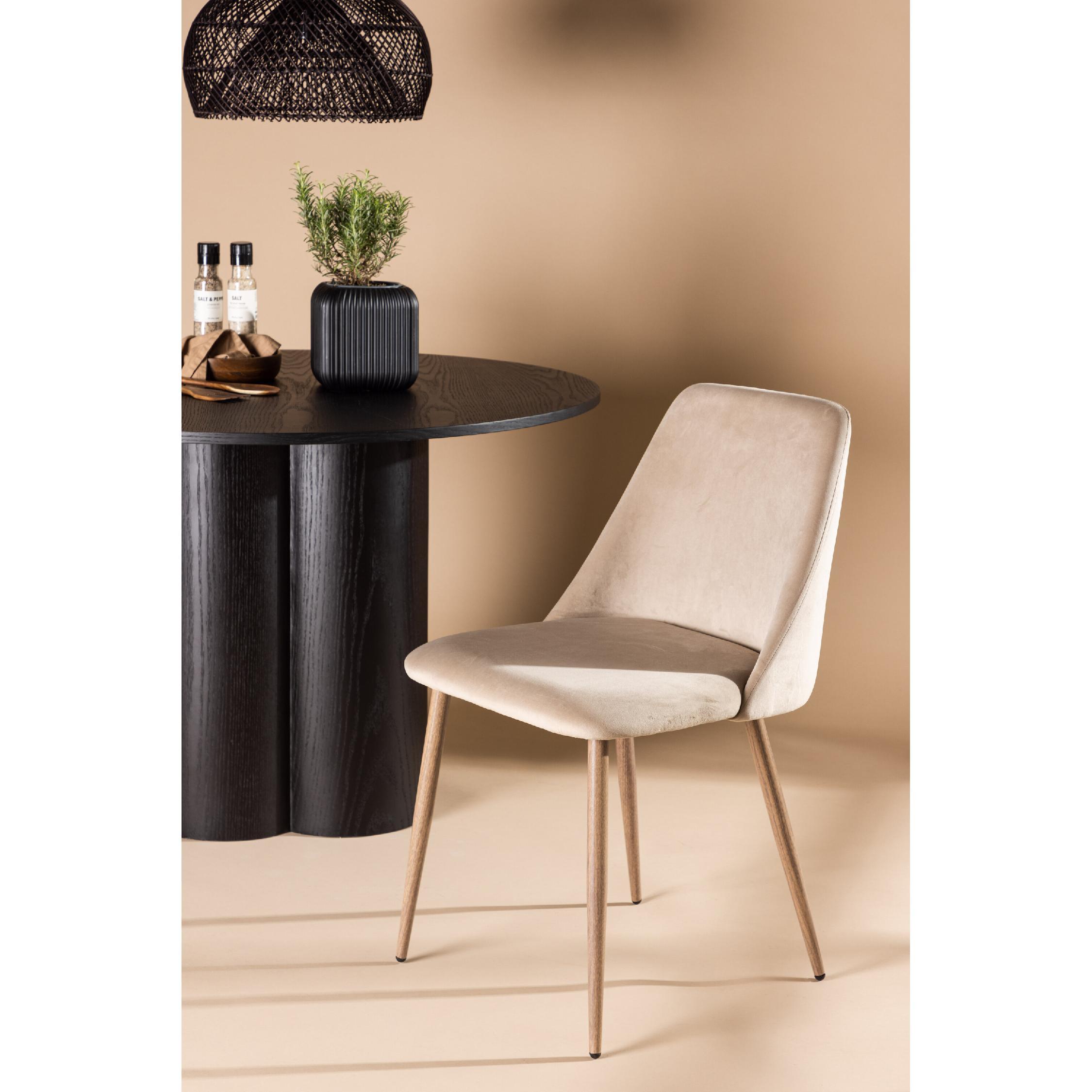 fluwelen eetkamerstoelen Nila bruin set van 2 afbeelding 8