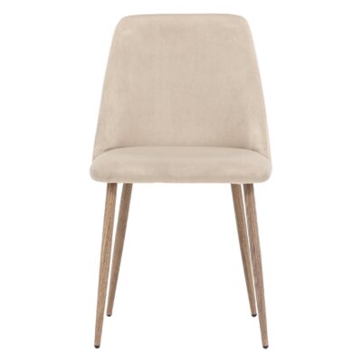 fluwelen eetkamerstoelen Nila bruin set van 2 afbeelding 5