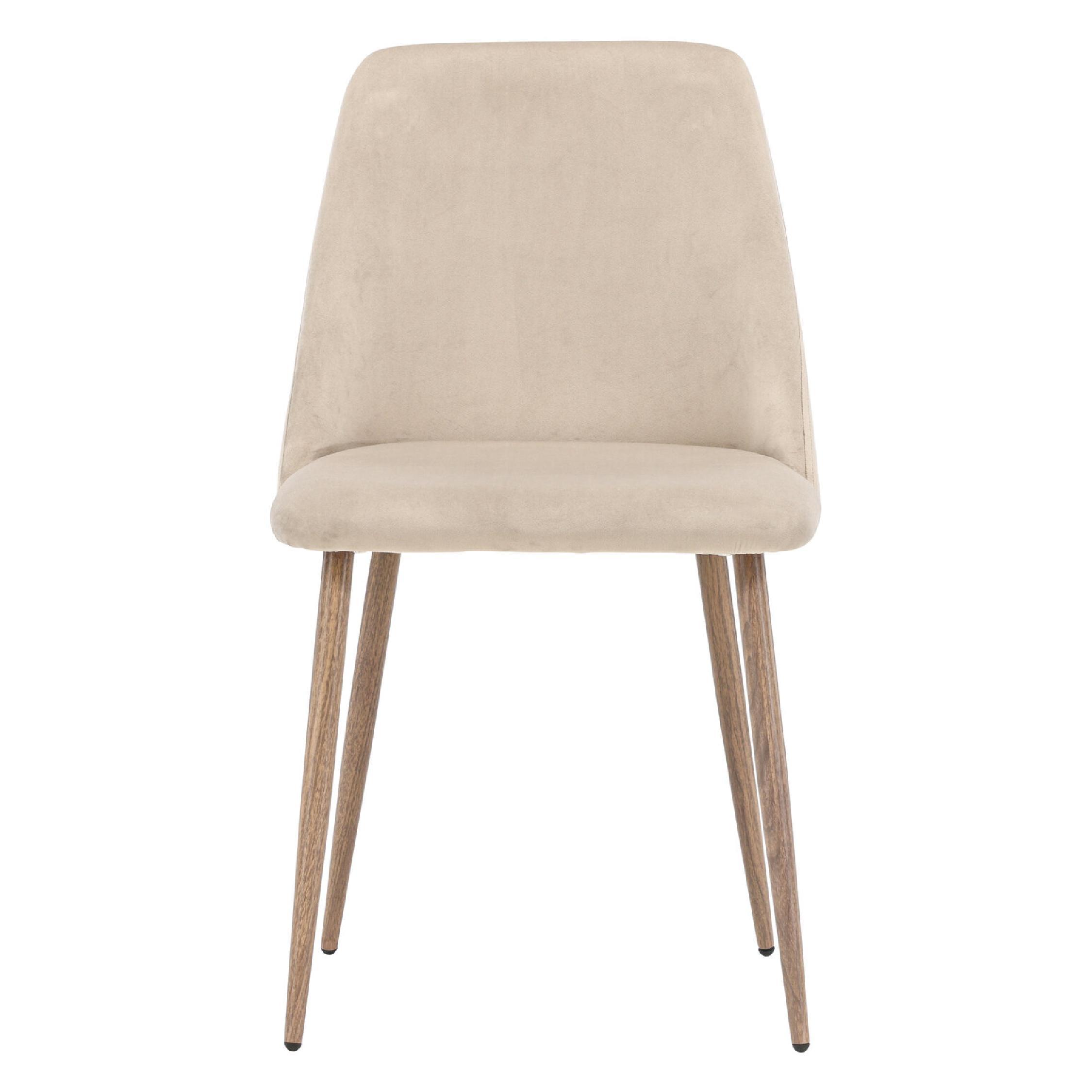 fluwelen eetkamerstoelen Nila bruin set van 2 afbeelding 5