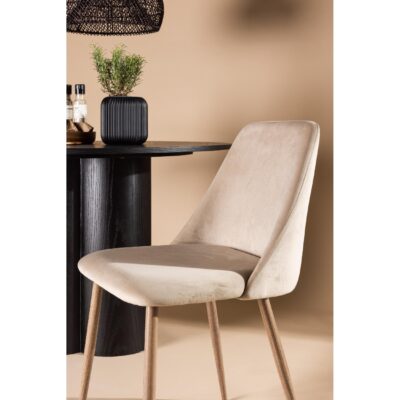 fluwelen eetkamerstoelen Nila bruin set van 2 afbeelding 9