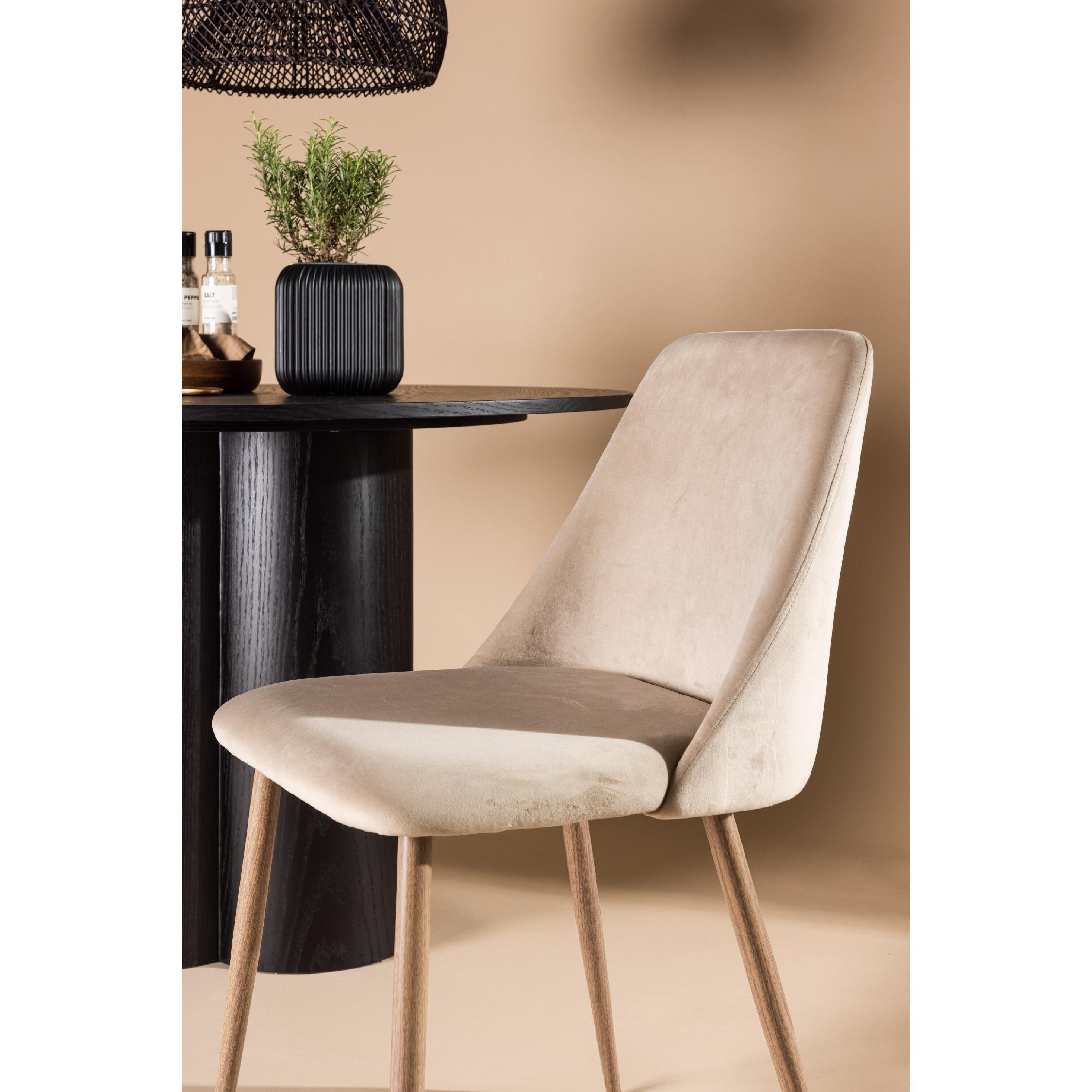 fluwelen eetkamerstoelen Nila bruin set van 2 afbeelding 9