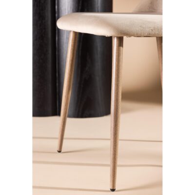 fluwelen eetkamerstoelen Nila bruin set van 2 afbeelding 10