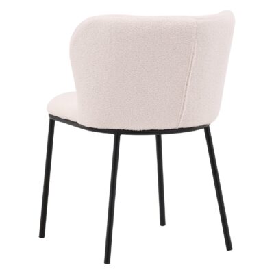witte bouclé eetkamerstoelen set van 2 afbeelding 7