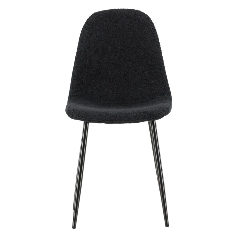 Nest of Nora zwarte teddy eetkamerstoelen set van 2 afbeelding 1