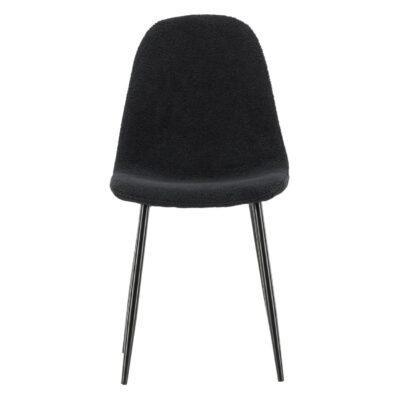 Nest of Nora zwarte teddy eetkamerstoelen set van 2 afbeelding 1