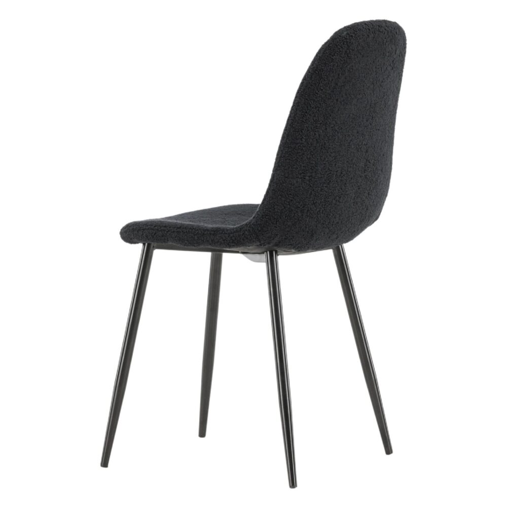 Nest of Nora zwarte teddy eetkamerstoelen set van 2 afbeelding 6