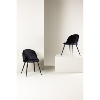 zwarte velours eetkamerstoelen set van 2 afbeelding 10