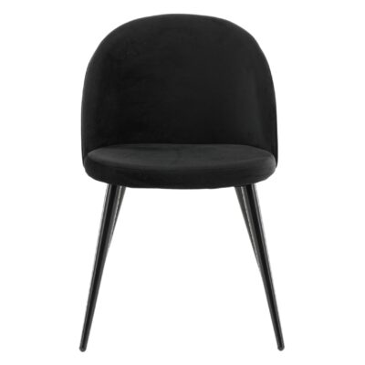 zwarte velours eetkamerstoelen set van 2 afbeelding 2