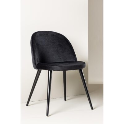 zwarte velours eetkamerstoelen set van 2 afbeelding 9
