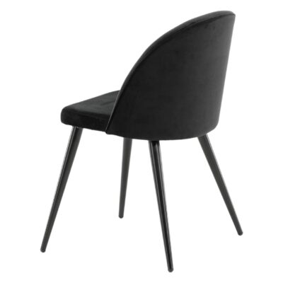 zwarte velours eetkamerstoelen set van 2 afbeelding 6