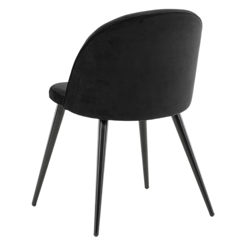 zwarte velours eetkamerstoelen set van 2 afbeelding 7