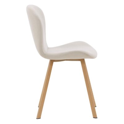 set van 2 beige Scandinavische eetkamerstoelen afbeelding 2