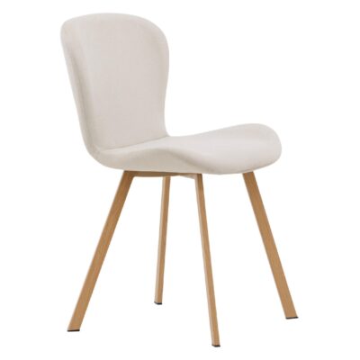 set van 2 beige Scandinavische eetkamerstoelen afbeelding 3