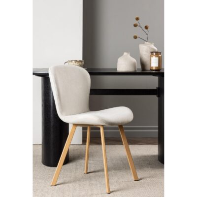set van 2 beige Scandinavische eetkamerstoelen afbeelding 10