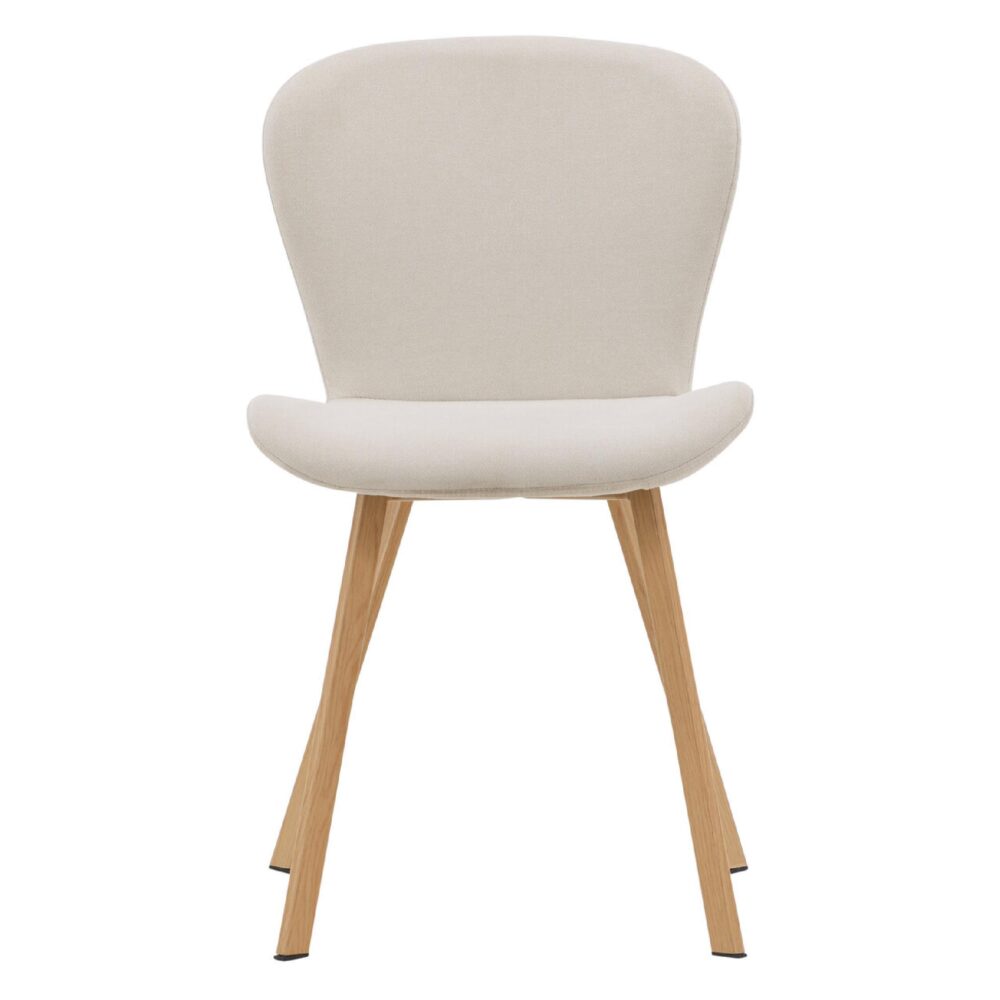 set van 2 beige Scandinavische eetkamerstoelen afbeelding 5