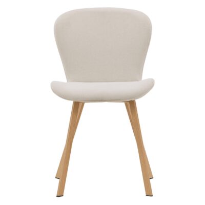 set van 2 beige Scandinavische eetkamerstoelen afbeelding 5
