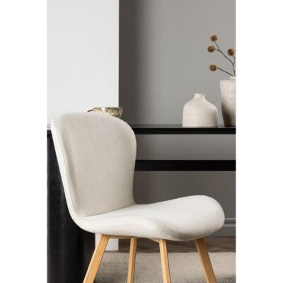 set van 2 beige Scandinavische eetkamerstoelen afbeelding 9