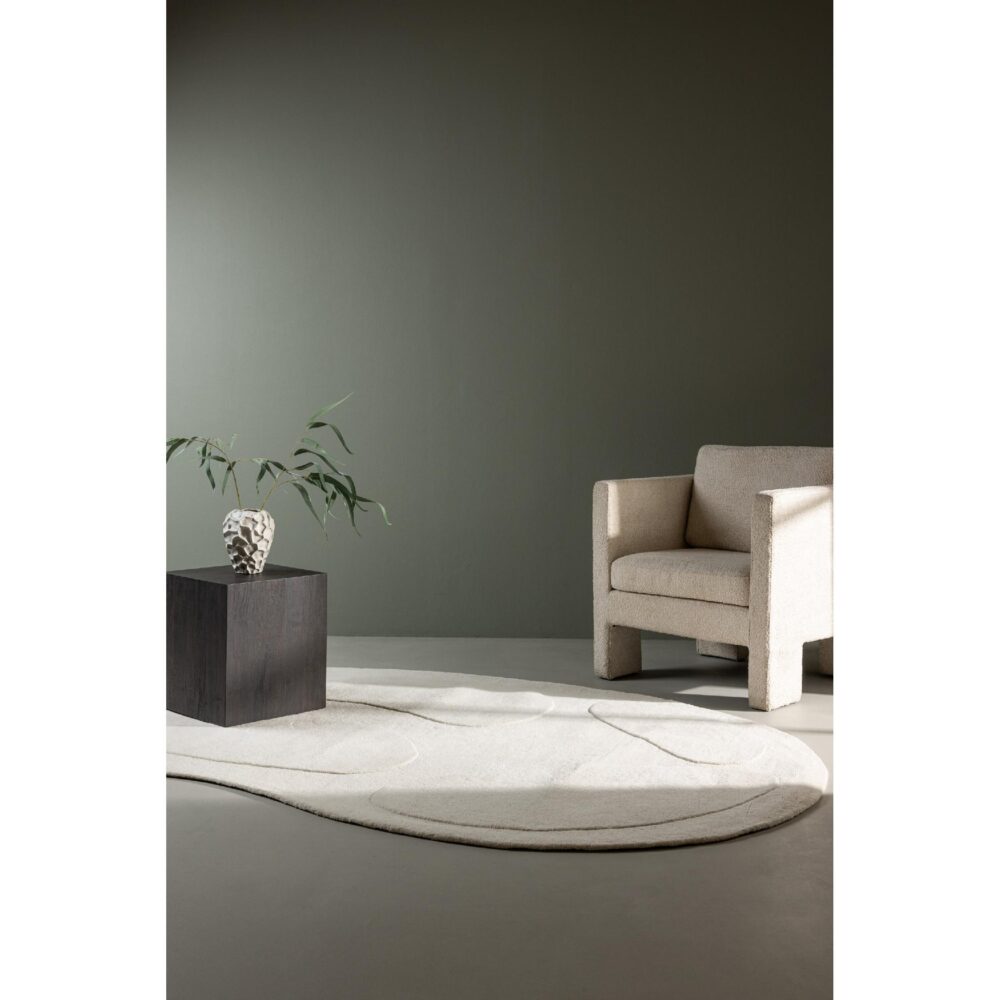 ovaal wit wollen vloerkleed 290x175 afbeelding 3