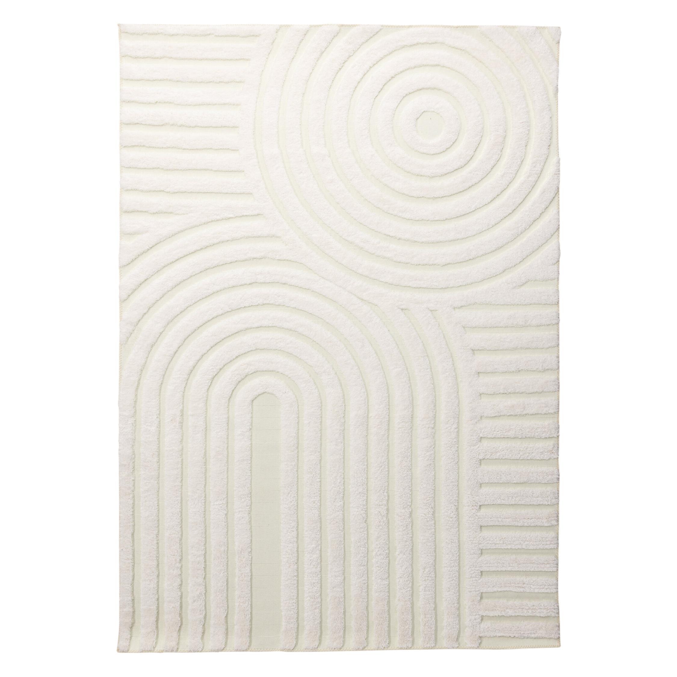 wit laagpolig vloerkleed 230x160 afbeelding 1