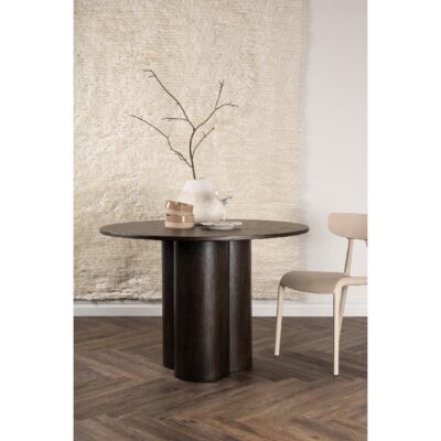 ronde eettafel 110 cm mocca afbeelding 3