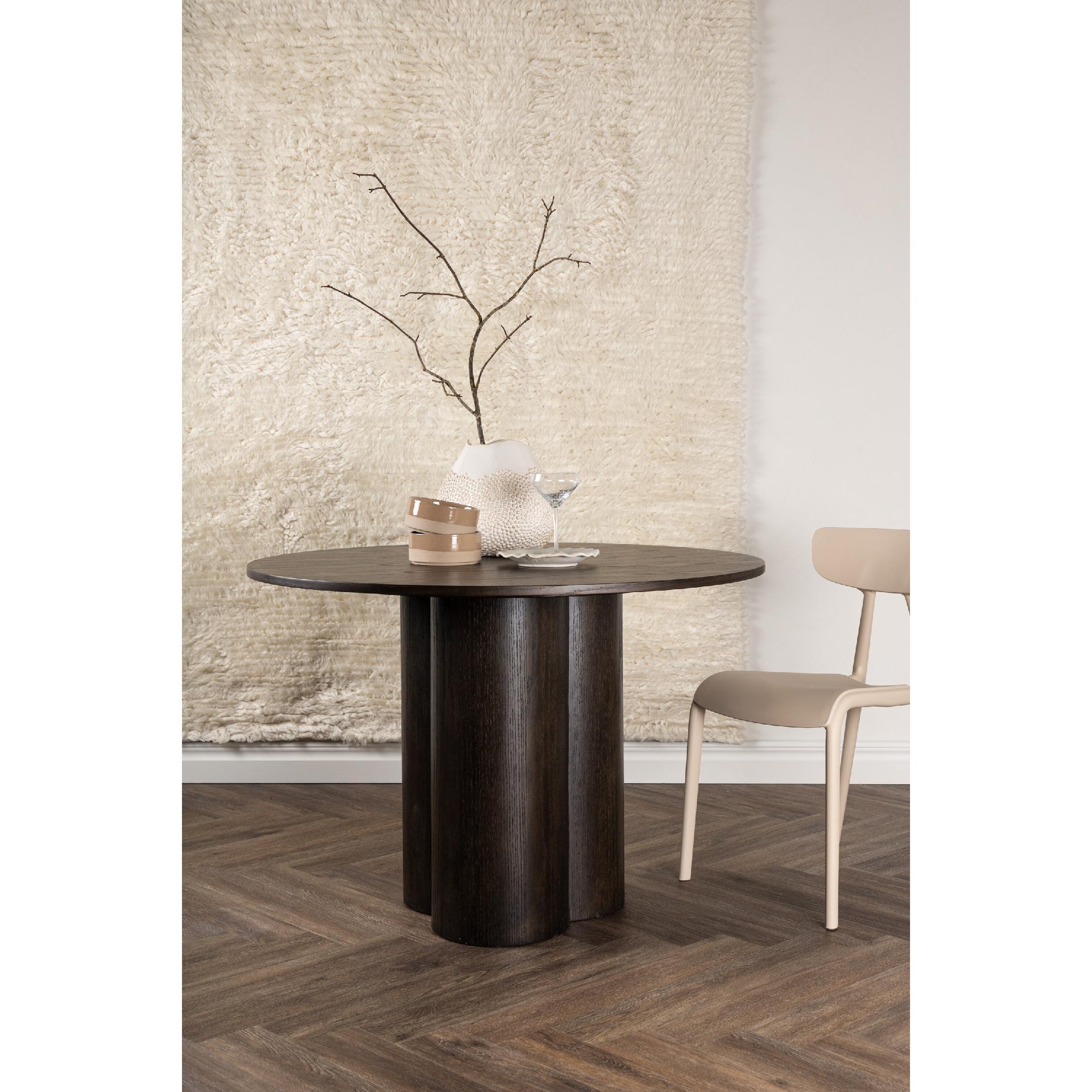 ronde eettafel 110 cm mocca afbeelding 3