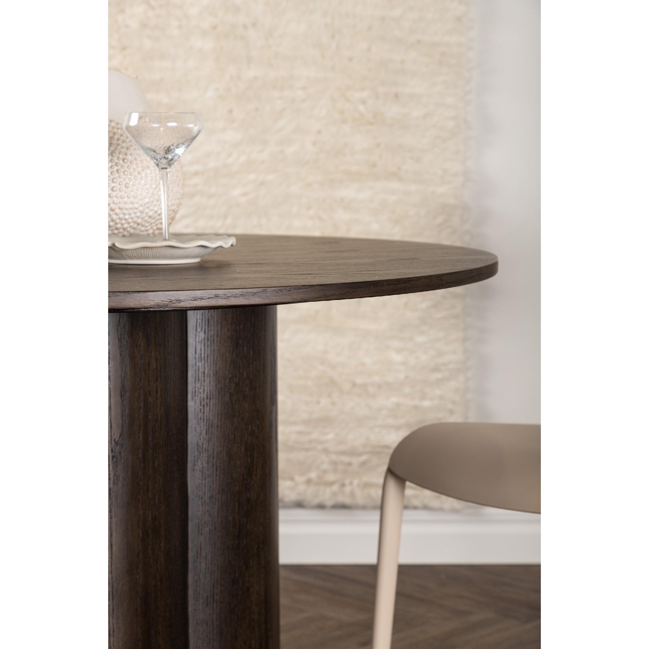 ronde eettafel 110 cm mocca afbeelding 6