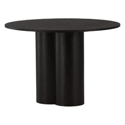 zwarte ronde eettafel 110 cm afbeelding 1