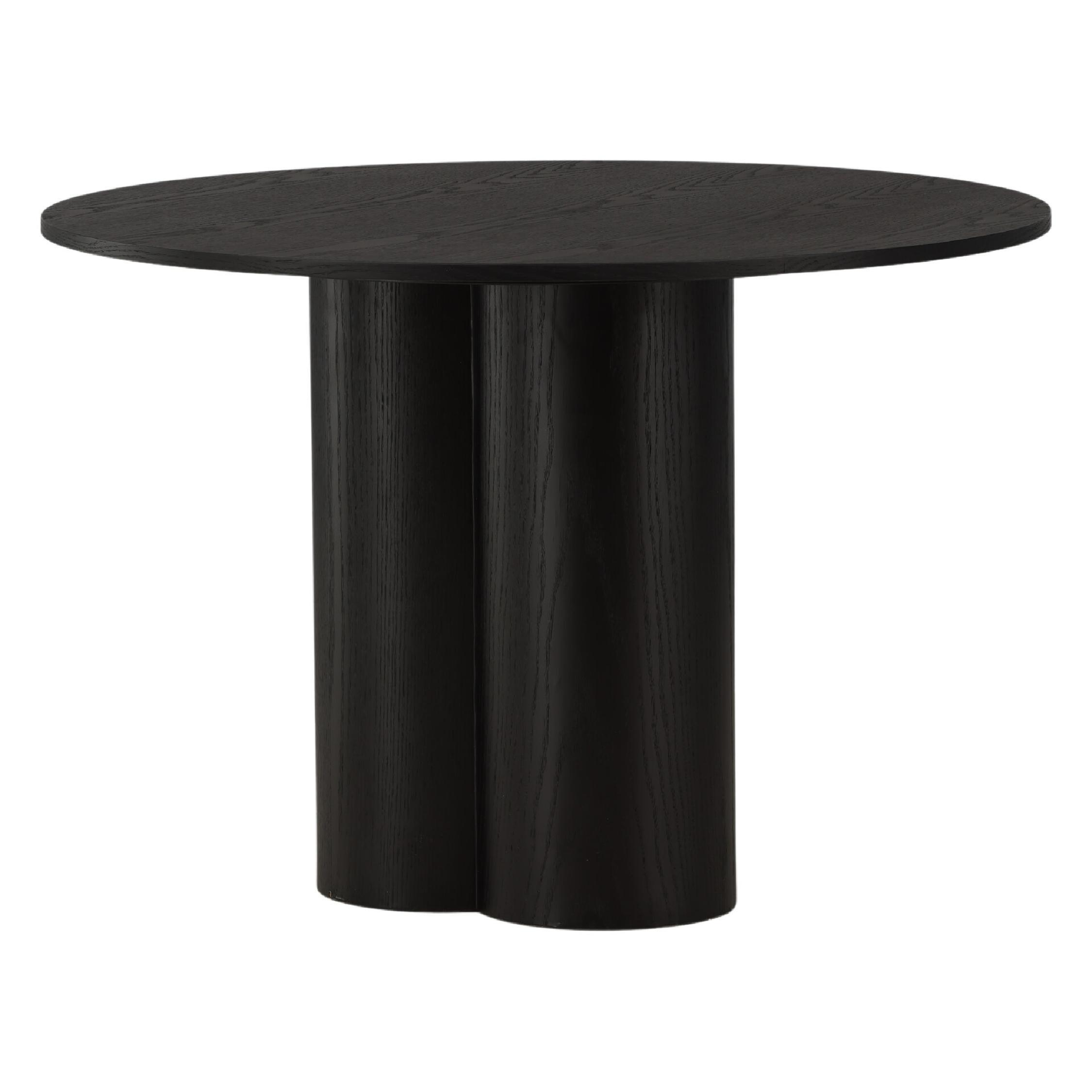 zwarte ronde eettafel 110 cm afbeelding 1