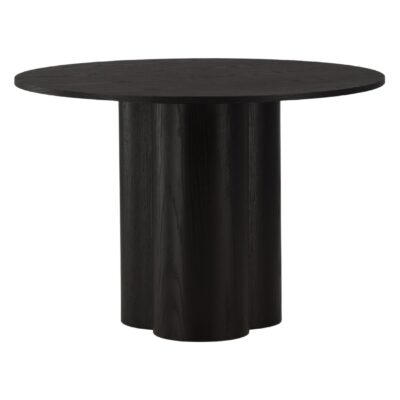 zwarte ronde eettafel 110 cm afbeelding 2