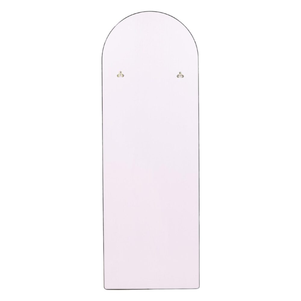 grote zwarte boogvormige wandspiegel afbeelding 3