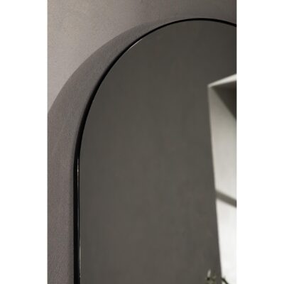 grote zwarte boogvormige wandspiegel afbeelding 7