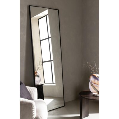 zwarte rechthoekige full body wandspiegel afbeelding 5