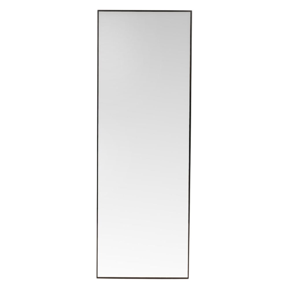 zwarte rechthoekige full body wandspiegel afbeelding 1