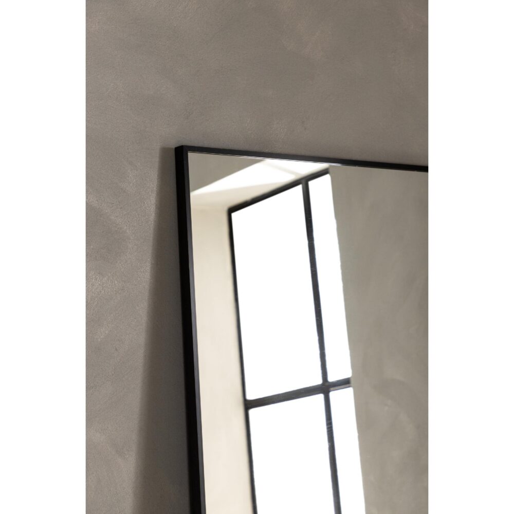 zwarte rechthoekige full body wandspiegel afbeelding 6