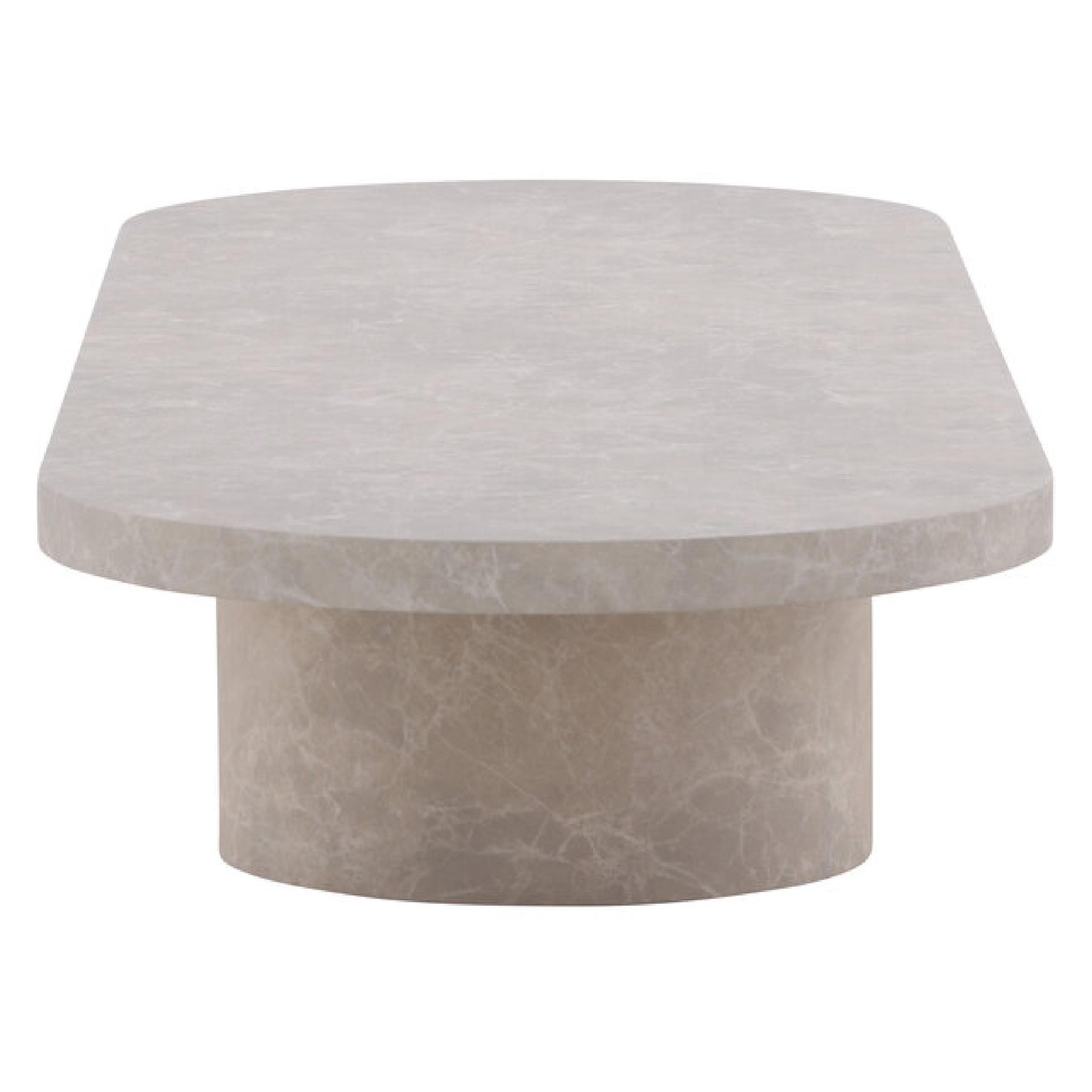 beige Scandinavische marmerlook salontafel 190x60 afbeelding 4