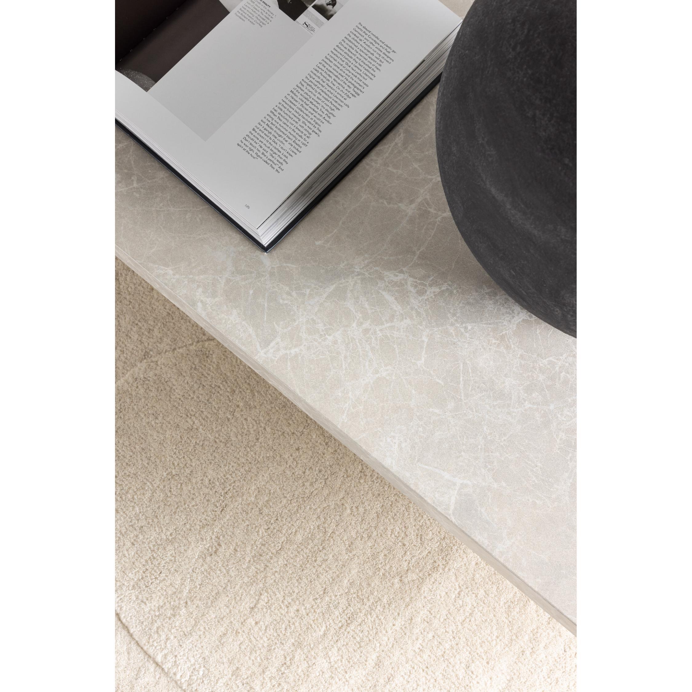 beige Scandinavische marmerlook salontafel 190x60 afbeelding 9