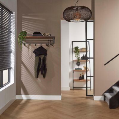 wandkapstok met hoedenplank en 6 haken afbeelding 5