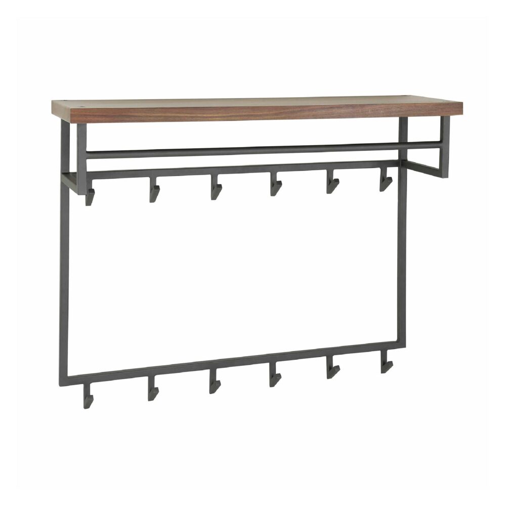 wandkapstok met hoedenplank 12 haken afbeelding 1