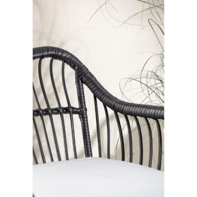 2 persoons balkonset rotan zwart afbeelding 9