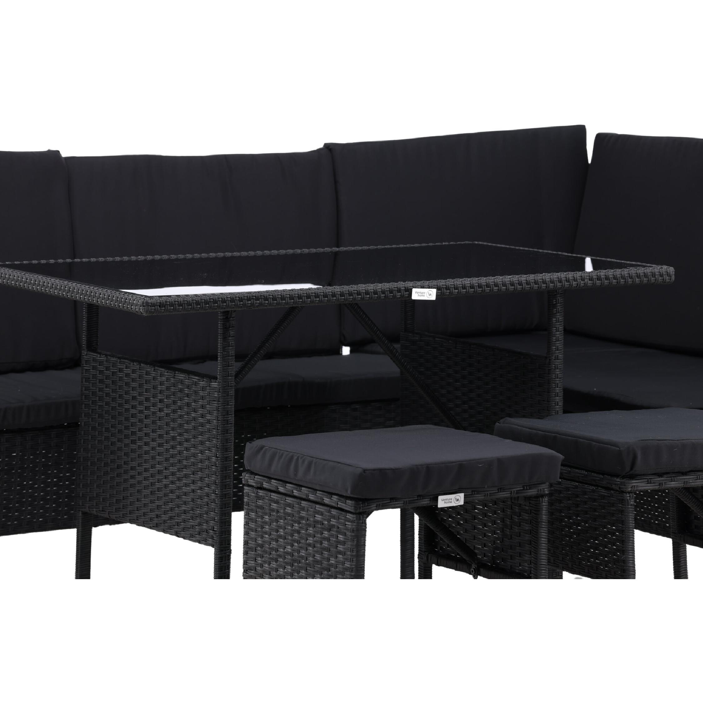 zwarte kunstrotan hoek loungeset Maven afbeelding 9