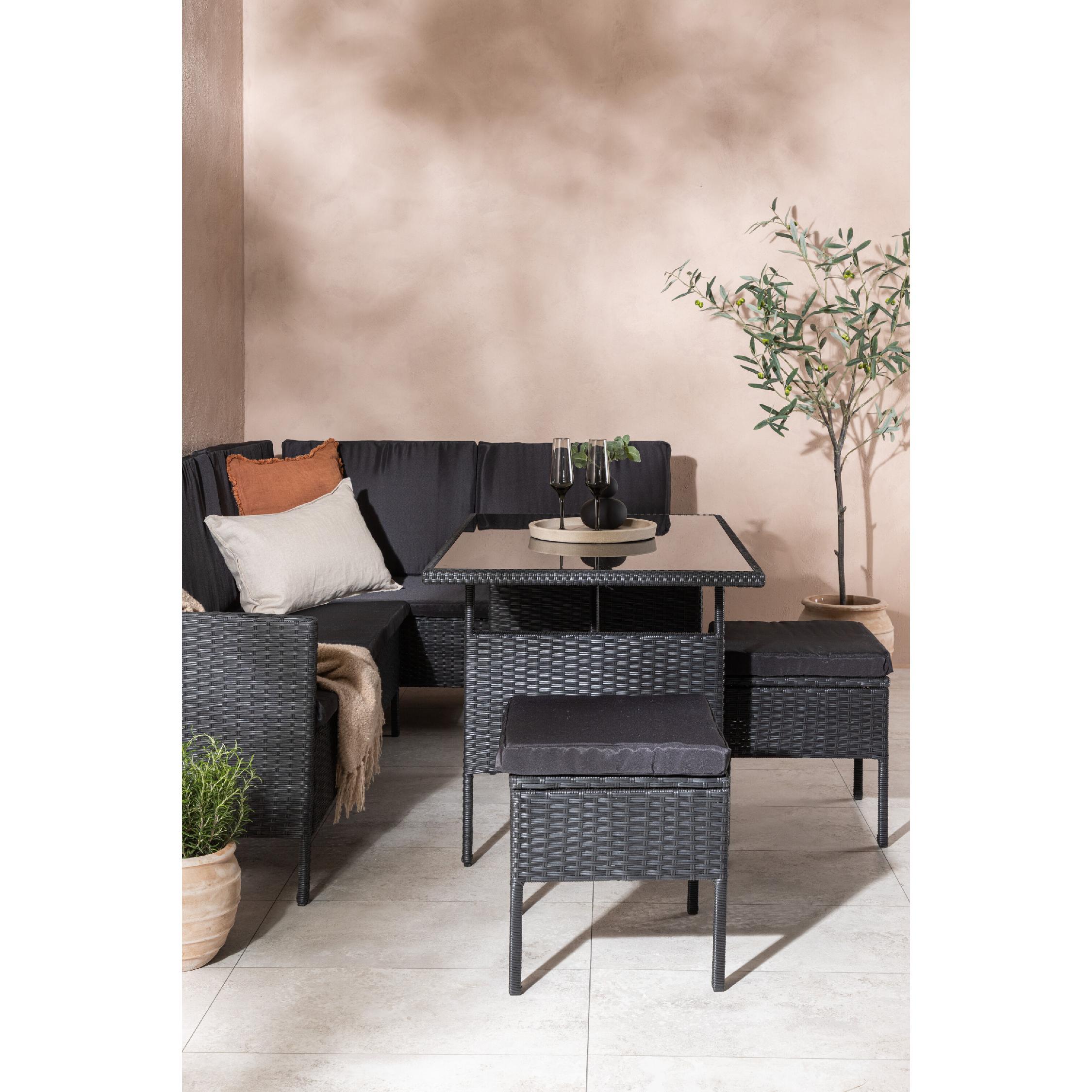 zwarte kunstrotan hoek loungeset Maven afbeelding 10