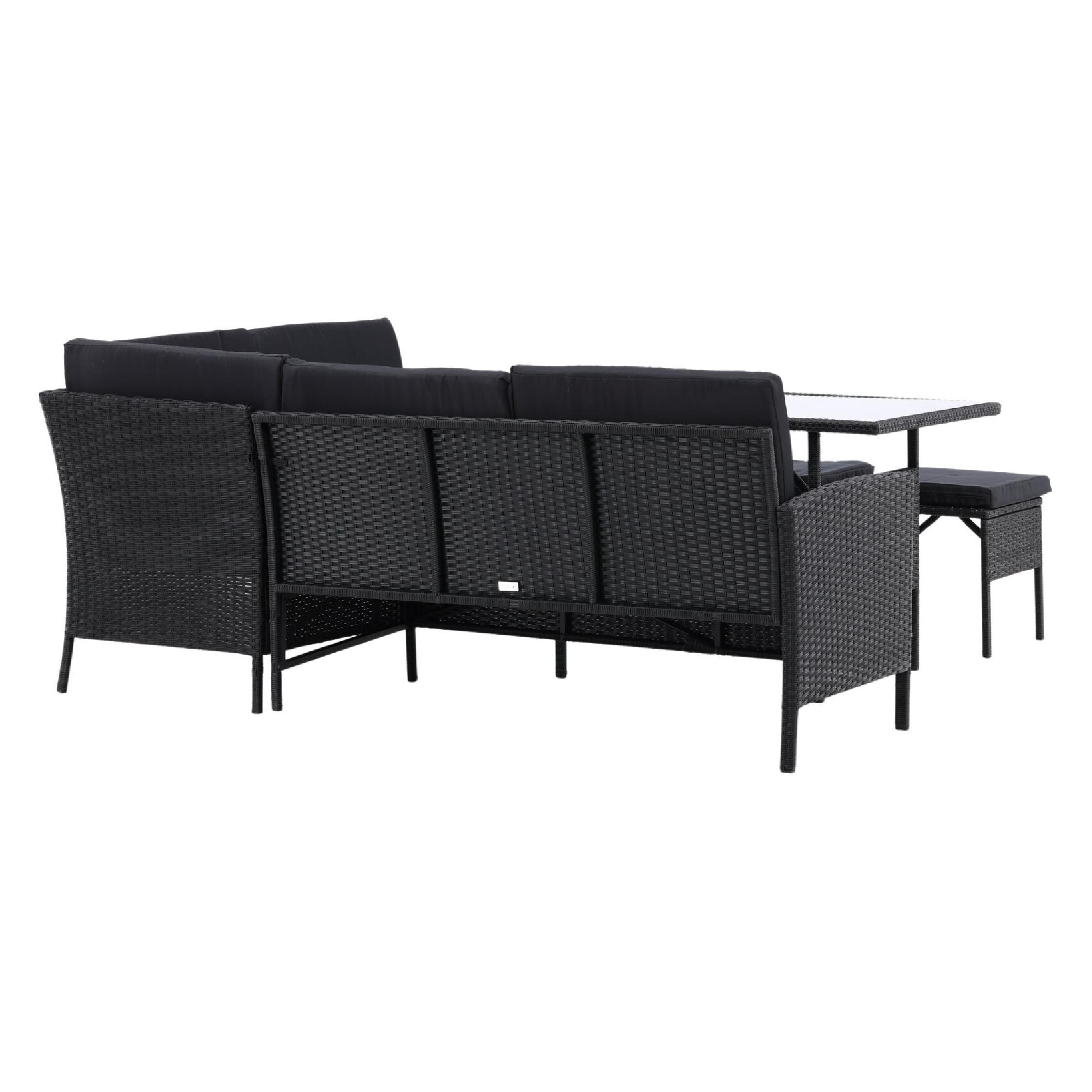 zwarte kunstrotan hoek loungeset Maven afbeelding 8