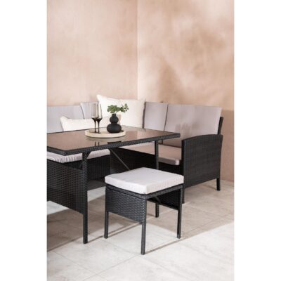 zwarte kunstrotan hoek loungeset tuin Maven afbeelding 8