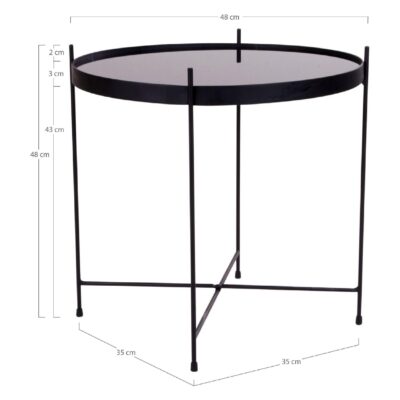 ronde glazen salontafel Nido zwart afbeelding 5