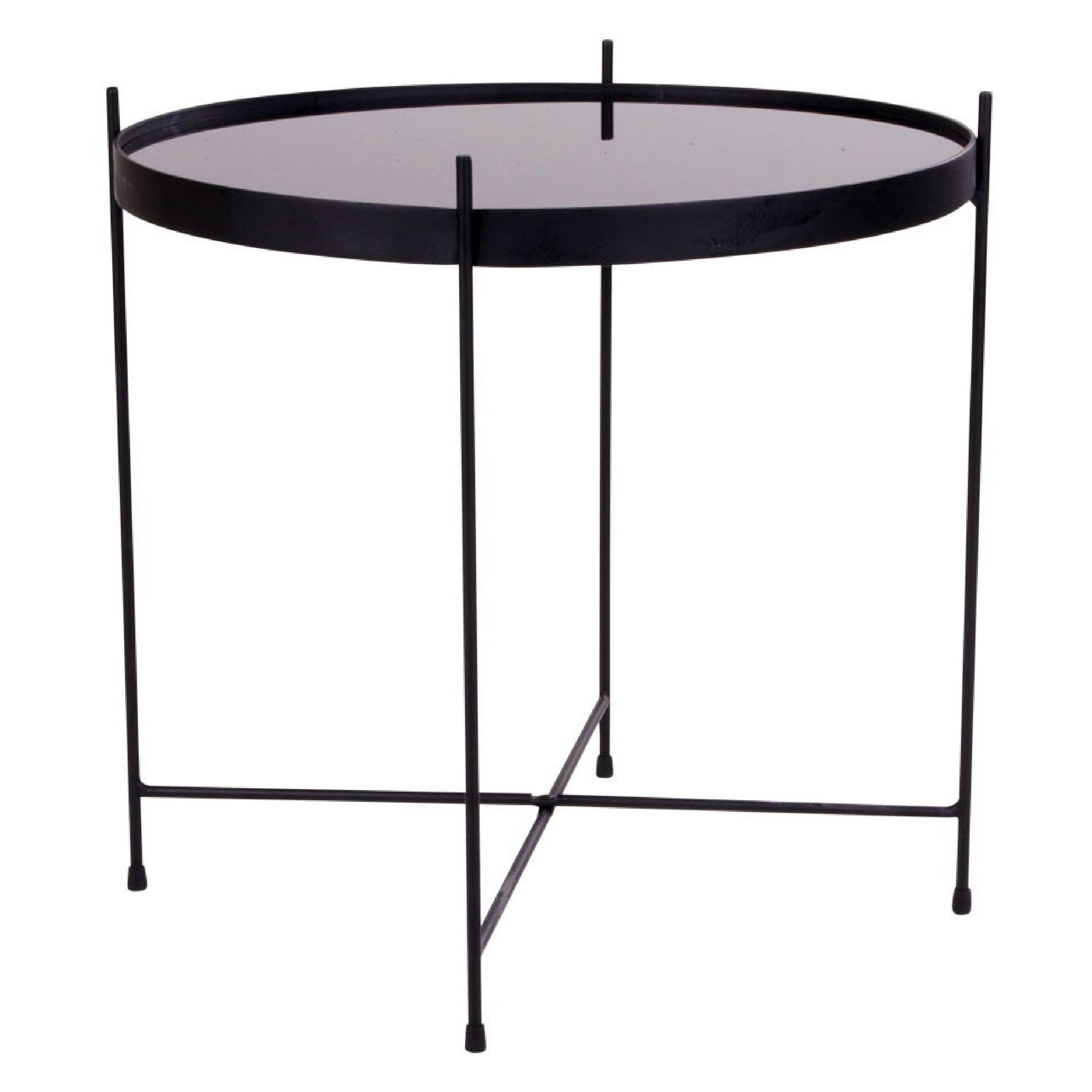 ronde glazen salontafel Nido zwart afbeelding 1