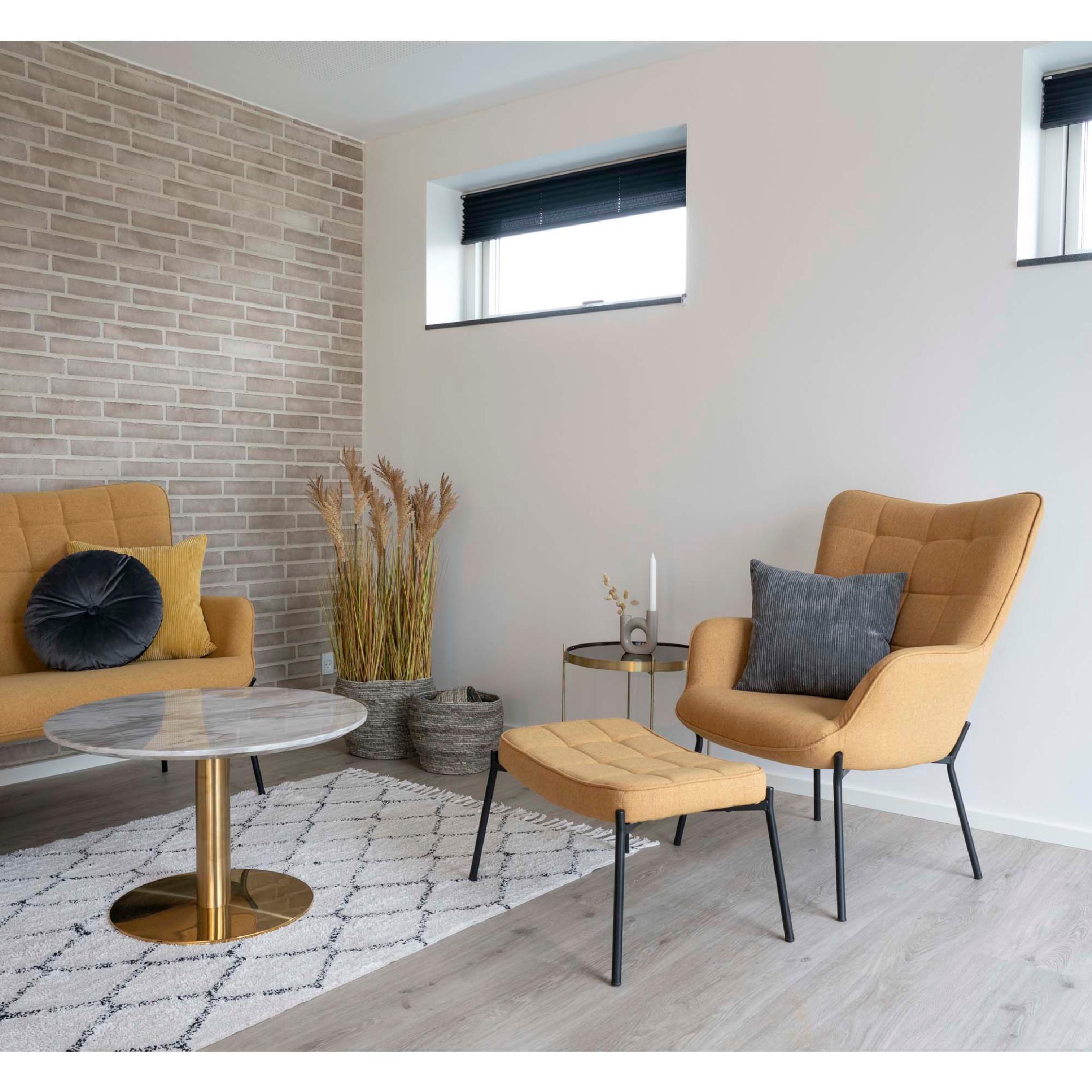 Nido ronde glazen salontafel brass afbeelding 8