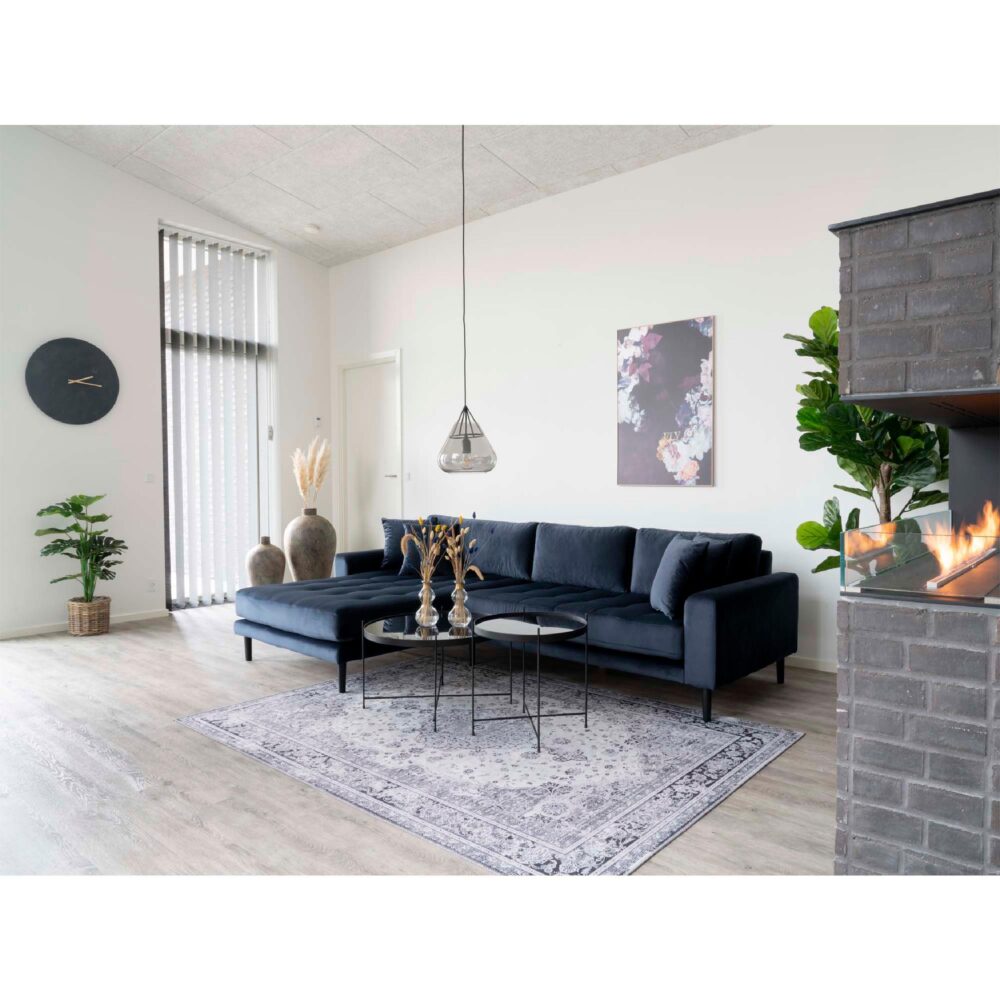 Nido ronde glazen salontafel zwart staal afbeelding 7