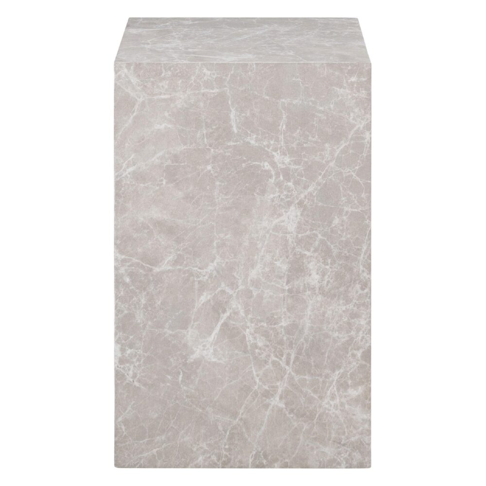 grijze marmerlook bijzettafel 30x30x50 cm afbeelding 2