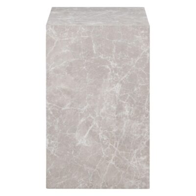 grijze marmerlook bijzettafel 30x30x50 cm afbeelding 2