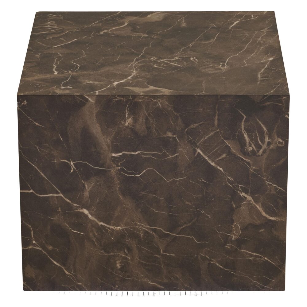 bruine marmerlook salontafel set afbeelding 3